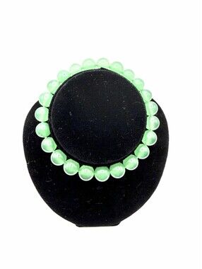 beaded natural jade bracelet